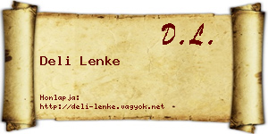 Deli Lenke névjegykártya